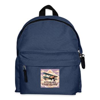 une affiche de voyage de style vintage illustrati T25n - Sac à dos Enfant - bleu marine - Devant