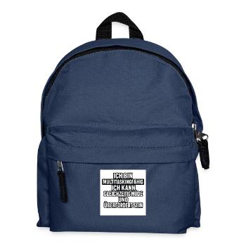 Müde² - Kinder Rucksack - Navy - Vorne