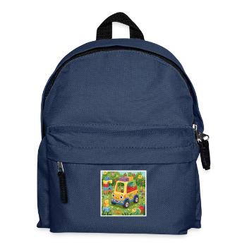 Camion jouet coloré dans le jardin - Sac à dos Enfant - bleu marine - Devant