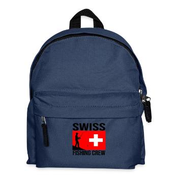 Chemise de pêche Swiss Fishing Crew - Sac à dos Enfant - bleu marine - Devant
