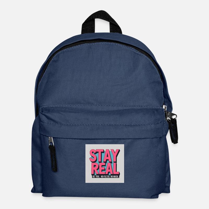 Stay Real - Kids' Backpack - navy