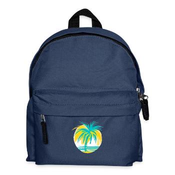 Apfel-Sonnenuntergang - Kinder Rucksack - Navy - Vorne