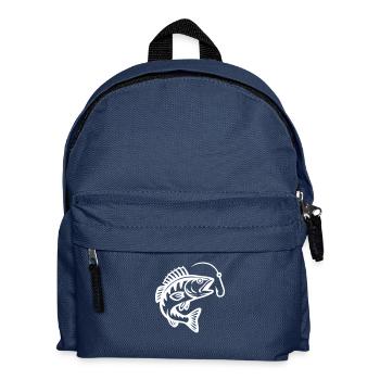 Fishing Fish Icon - Kids' Backpack - navy - Front