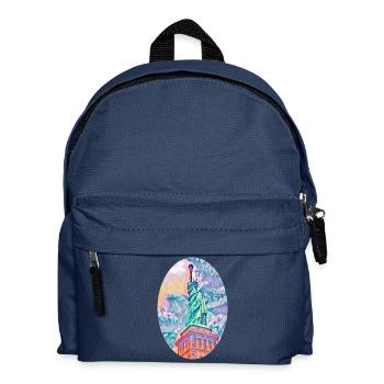 Freiheitsstatue, New York, USA - Kinder Rucksack - Navy - Vorne