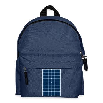 Solar cell, photovoltaic, solar energy, solar panel - Kids' Backpack - navy - Front