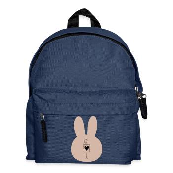 Kaninchen Kaninchen Cartoon kleines süßes Tier - Kinder Rucksack - Navy - Vorne