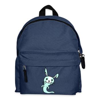 Hase Geist Gespenst spuken Halloween gruselig süß - Kinder Rucksack - Navy - Vorne