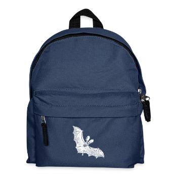 Retro Fledermaus Halloween Party - Vintage Weiß - Kinder Rucksack - Navy - Vorne