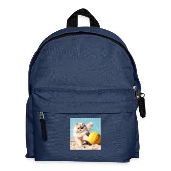 Perserkatze Negan spielt Beachvolleyball - Kinder Rucksack - Navy - Vorne