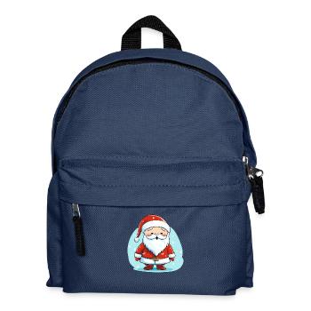 Weihnachtsmann - Kinder Rucksack - Navy - Vorne