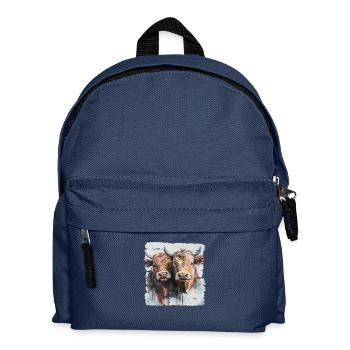 Zwei Jungbullen oder zwei Kühe? - Kinder Rucksack - Navy - Vorne