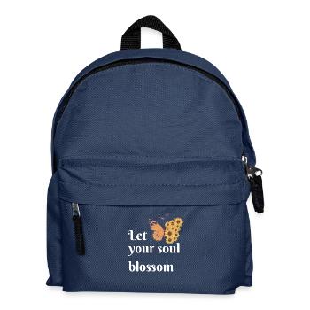 Let your soul blossom - Kids' Backpack - navy - Front