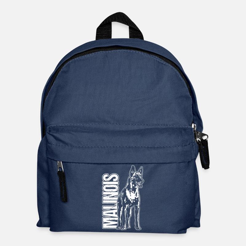 MALINOIS Portrait Hund Hunde Wilsigns - Kinder Rucksack - Navy
