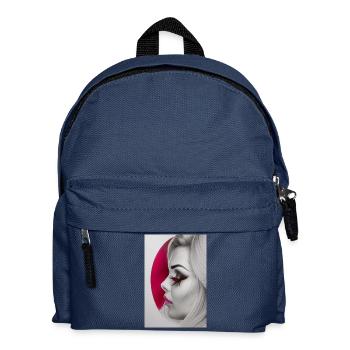Tête de femme - Sac à dos Enfant - bleu marine - Devant