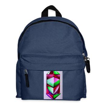 Gemstone Pattern - Kids' Backpack - navy - Front