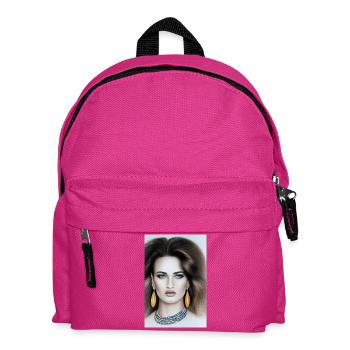 Woman with jewelry - Kids' Backpack - fuchsia - Front