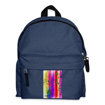Splashes of paint and lines - Kids' Backpack - navy - Front