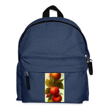 Erdbeere - Kinder Rucksack - Navy - Vorne