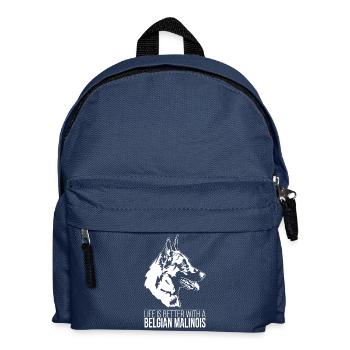 La vie malinoise belge est meilleure Chiens Wilsigns - Sac à dos Enfant - bleu marine - Devant