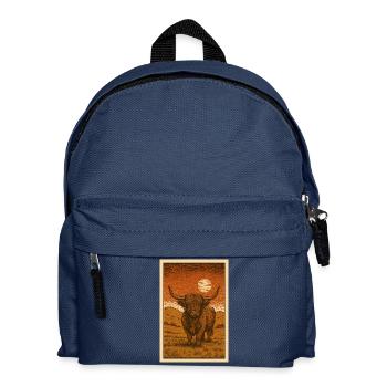 Bovins Highlander écossais - Sac à dos Enfant - bleu marine - Devant