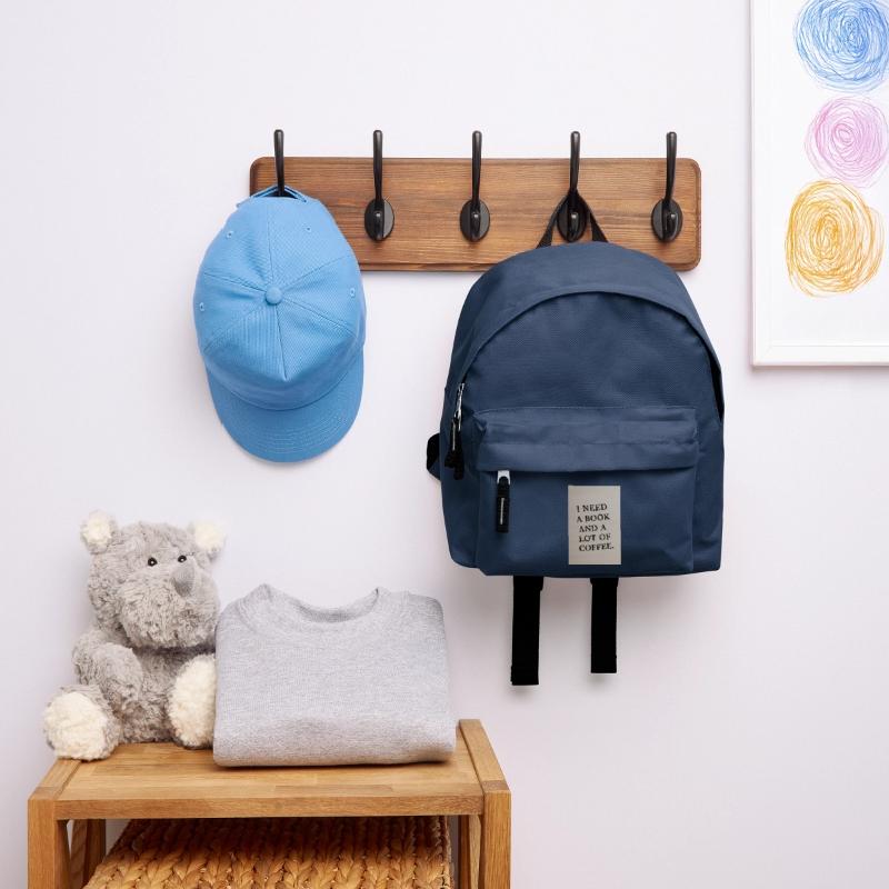 Ich brauche ein Buch und Kaffee Kinder Rucksack