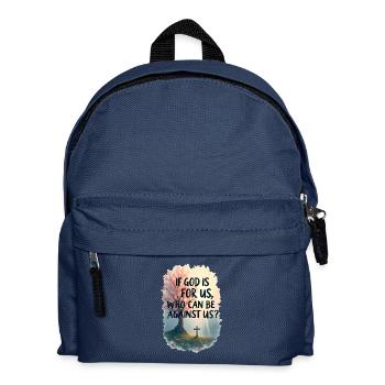 Wenn Gott für uns ist - Kinder Rucksack - Navy - Vorne