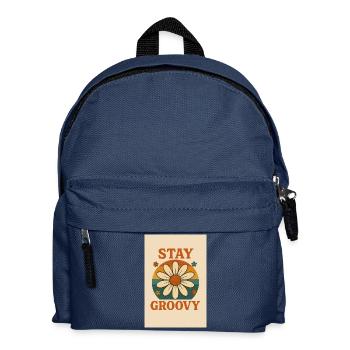 Stay groovy, vintage design - Kids' Backpack - navy - Front