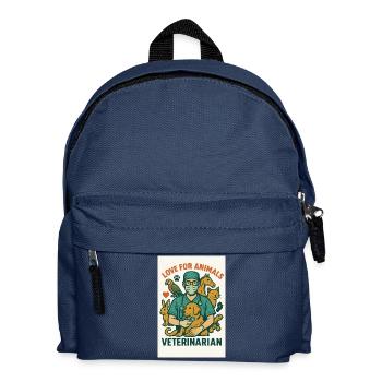 Veterinarian - love for animals - Kids' Backpack - navy - Front
