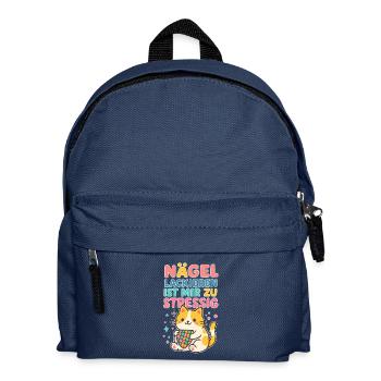 Nägel lackieren ist mir zu stressig - Kinder Rucksack - Navy - Vorne