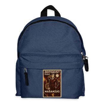 Gentleman Look 1930 Zeitgeist trägt Anzug nach Maß - Kinder Rucksack - Navy - Vorne