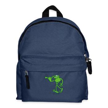 Hawaii-Frosch - Kinder Rucksack - Navy - Vorne
