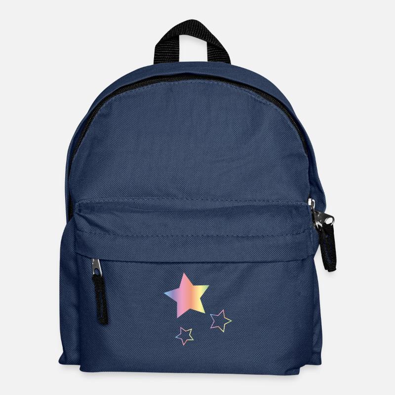 Rainbow Stars - Kids' Backpack - navy
