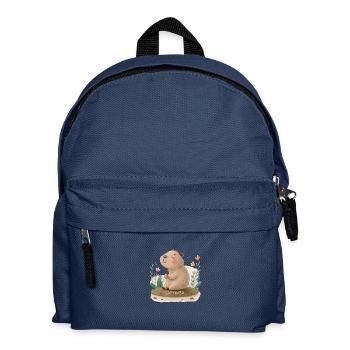 Bababara – Zen mit Kapibara - Kinder Rucksack - Navy - Vorne