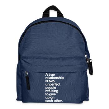 Quote about love and relationship - Kids' Backpack - navy - Front
