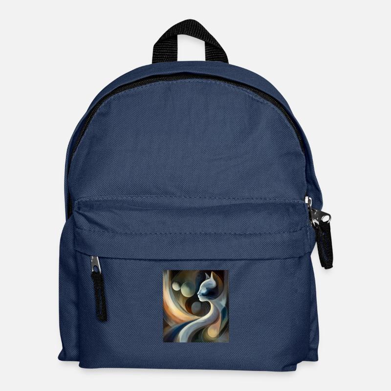 Abstract Cat - Kids' Backpack - navy