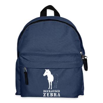 Defragged Zebra Computer Scientist Admin Geek Gift - Kids' Backpack - navy - Front
