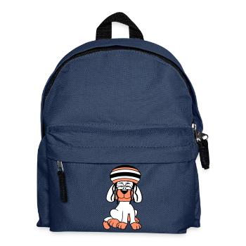 Dog Reggae Dreadlocks Hat Chill Relaxed Cool - Kids' Backpack - navy - Front