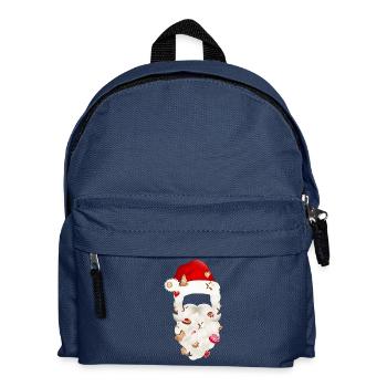 Santa Claus beard studded with Christmas cookies - Kids' Backpack - navy - Front
