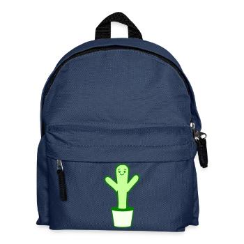 Kaktus Stachelig Stacheln Wüste Kakteen Blumentopf - Kinder Rucksack - Navy - Vorne
