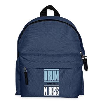 Drum and Bass Techno Music DJ - Kids' Backpack - navy - Front
