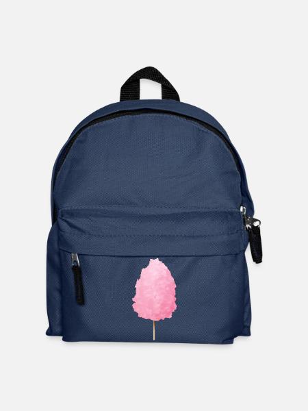 flauschige rosafarbene Zuckerwatte - Kinder Rucksack - Navy
