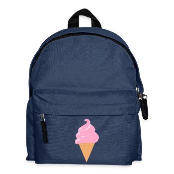 Softeis Eis - Rosa Sommer Eis - Kinder Rucksack - Navy - Vorne