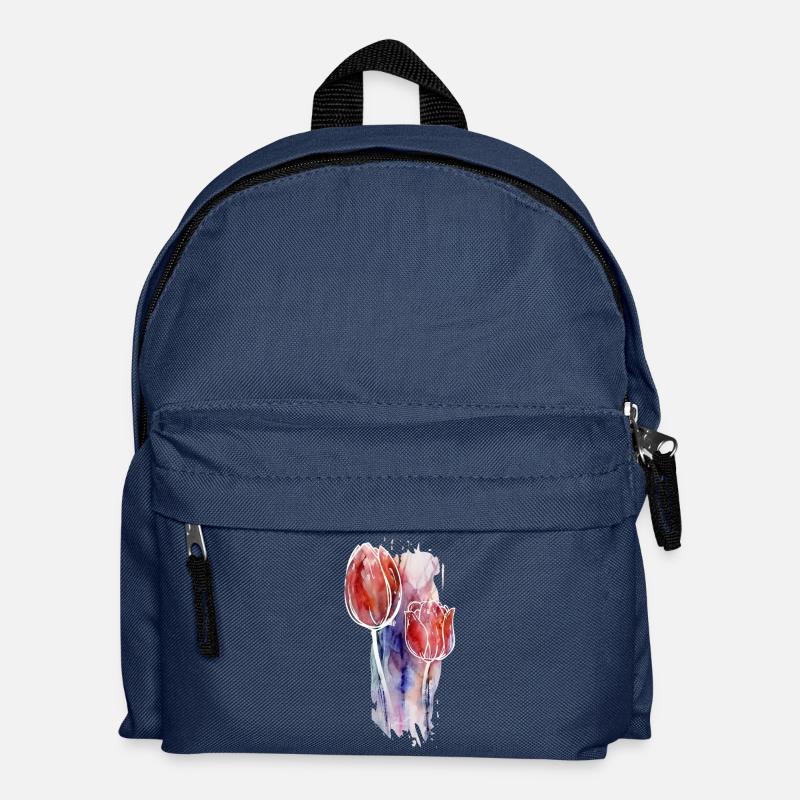 tulpen kunst - Kinder Rucksack - Navy