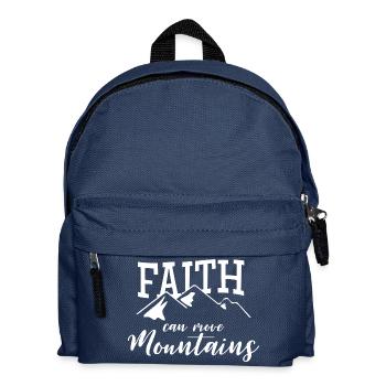 Faith can move Mountains christian christians - Kids' Backpack - navy - Front