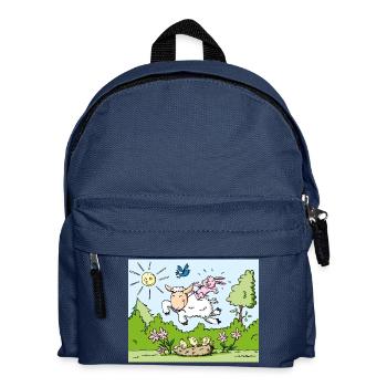 Frühling - Kinder Rucksack - Navy - Vorne