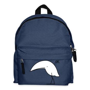 Funny ok bird - Kids' Backpack - navy - Front