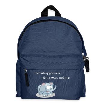 Elephant Hunt Club Kill whatsoever, white - Kids' Backpack - navy - Front