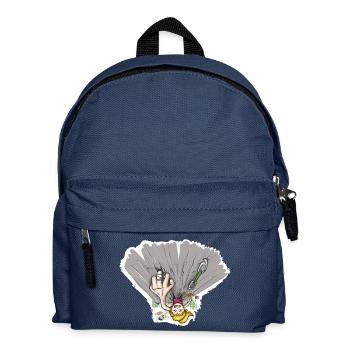 Finger Hole - Climbing T-Shirt - Kids' Backpack - navy - Front