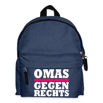Omas gegen Rechts - Kinder Rucksack - Navy - Vorne