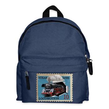 Timbre de locomotive à vapeur - Sac à dos Enfant - bleu marine - Devant